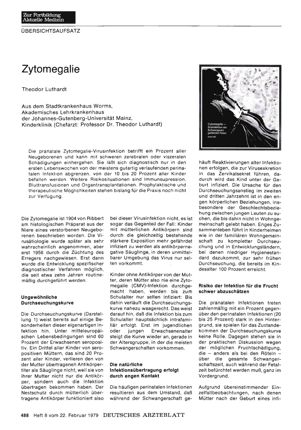 Vorschauseite 1: Zytomegalie