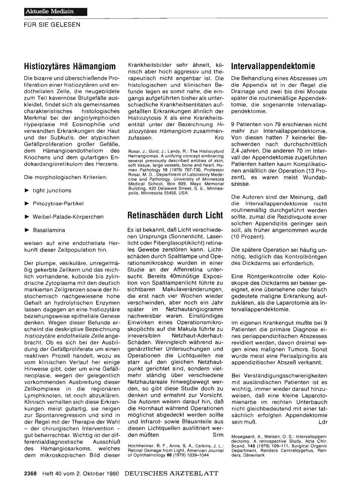 Vorschauseite 1: Histiozytäres Hämangiom