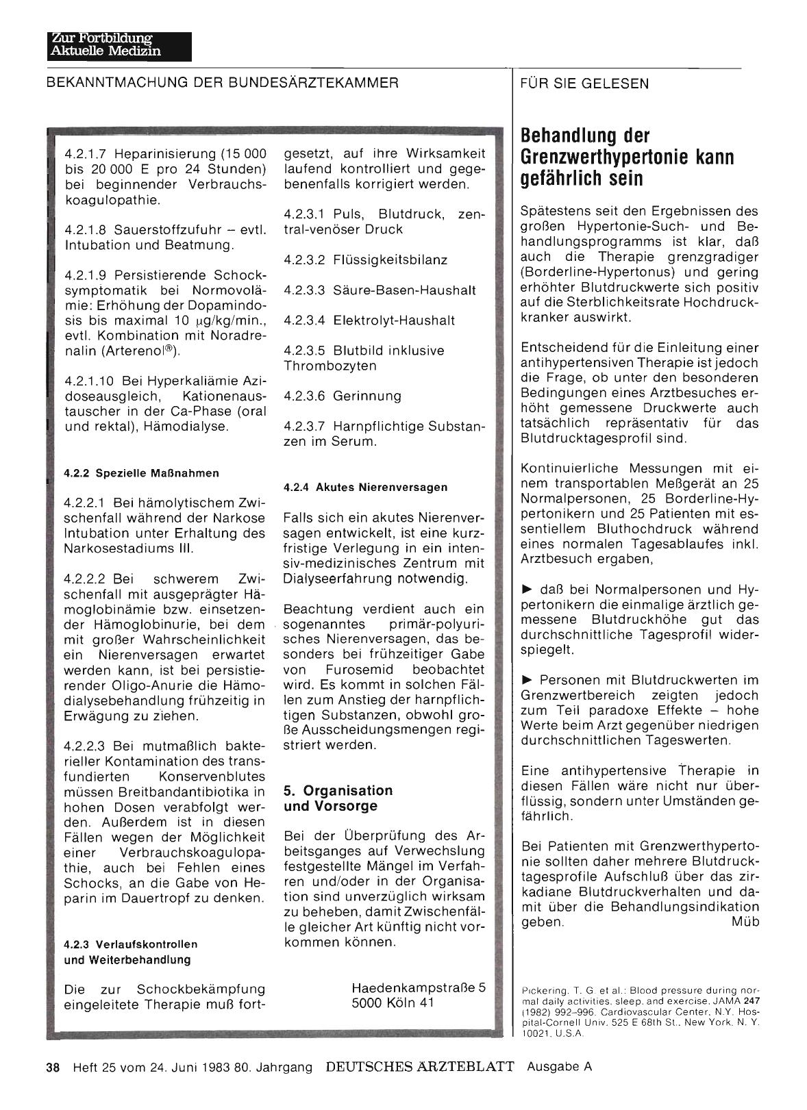 Vorschauseite 1: Behandlung der Grenzwerthypertonie kann gefährlich sein