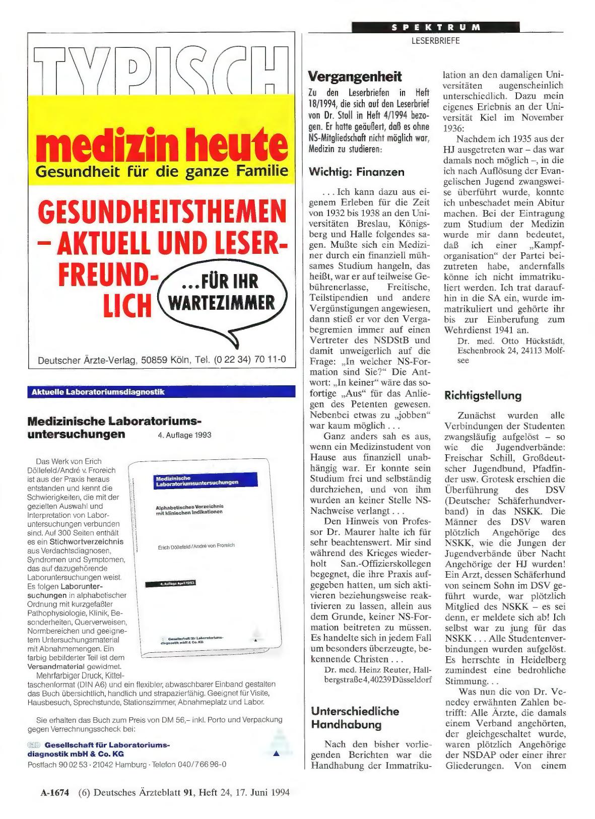 Vorschauseite 1: Vergangenheit: Richtigstellung