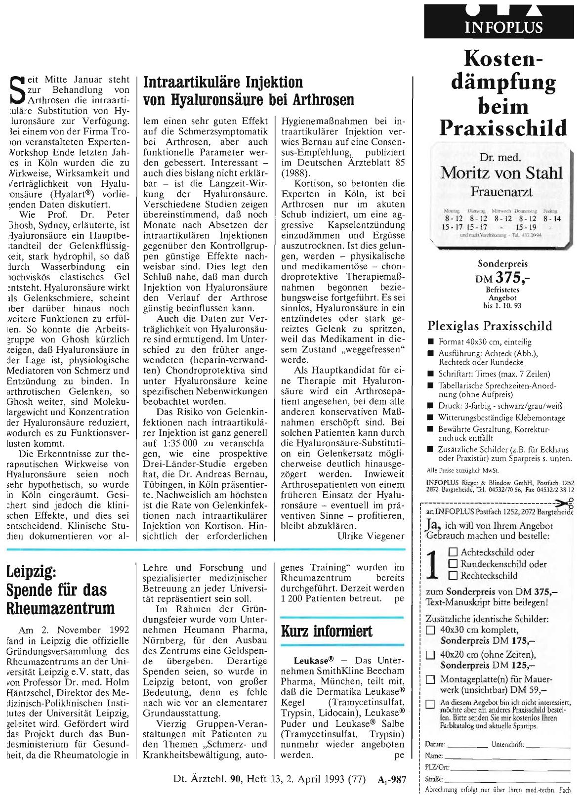 Vorschauseite 1: Kurz informiert