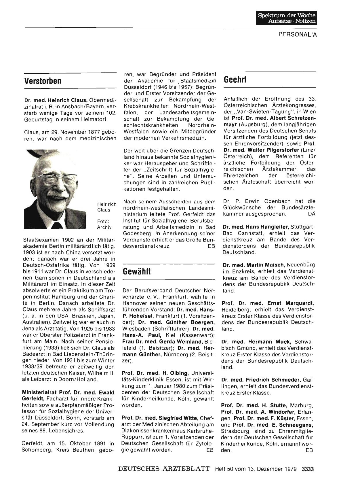 Vorschauseite 1: Geehrt