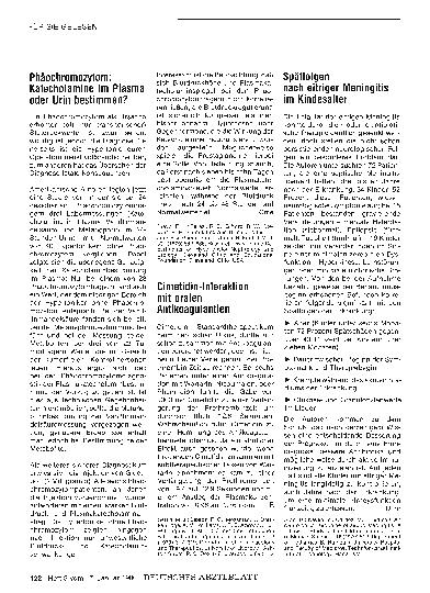 Vorschauseite 1: Cimetidin-lnteraktion mit oralen Antikoagulantien