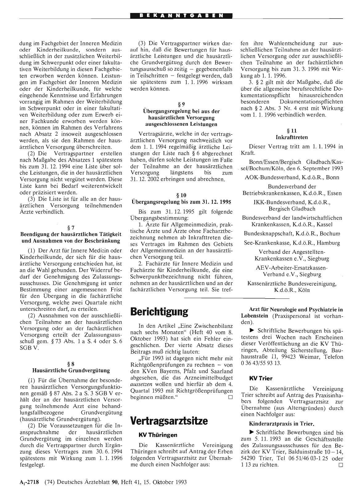 Vorschauseite 1: Vertragsarztsitze