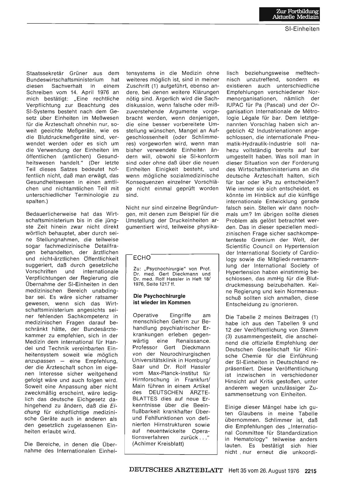 Vorschauseite 1: Die Psychochirurgie ist wieder im Kommen