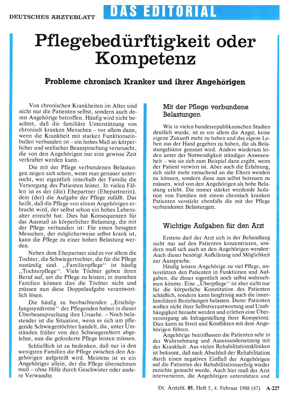Vorschauseite 1: Pflegebedürftigkeit oder Kompetenz