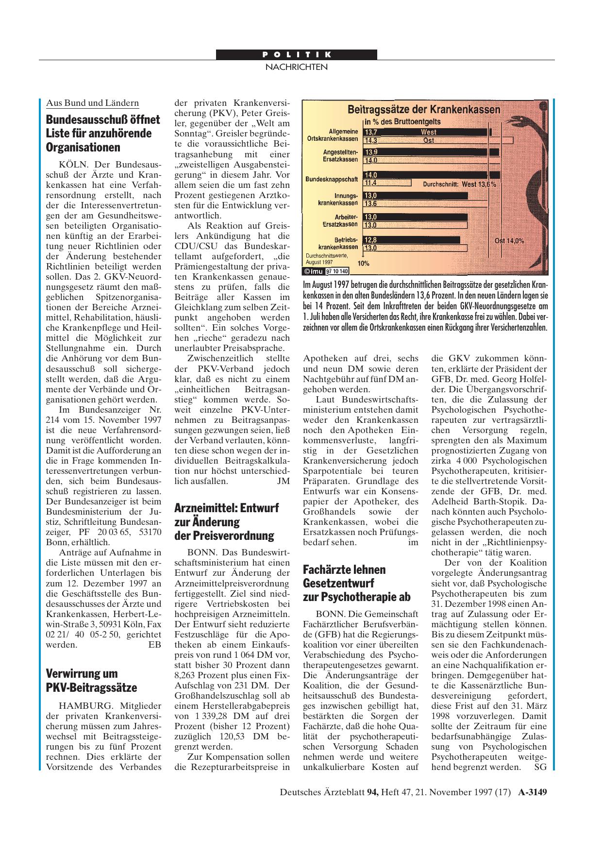 Vorschauseite 1: Verwirrung um PKV-Beitragssätze