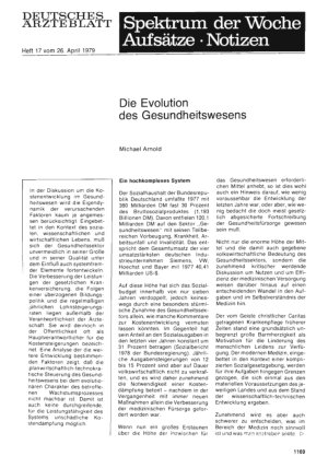Vorschauseite 1: Die Evolution des Gesundheitswesens