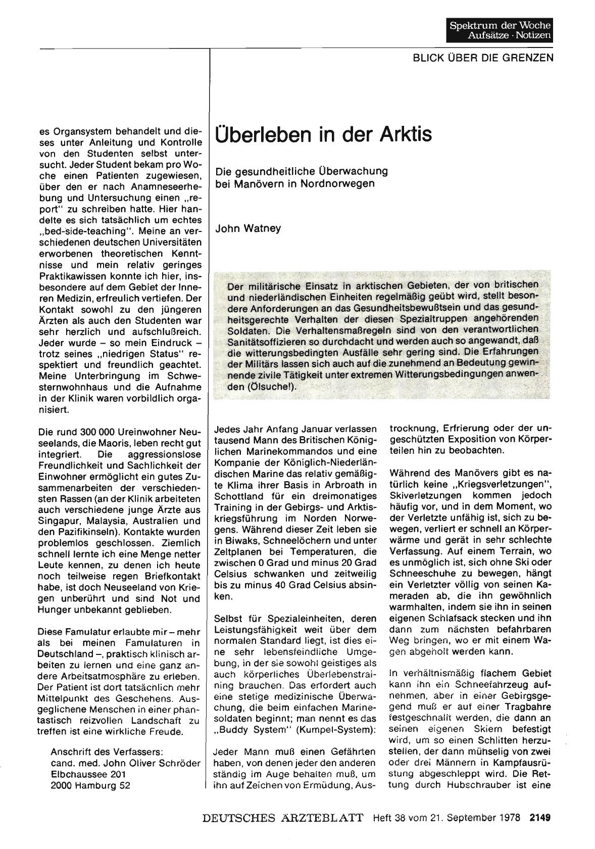 Vorschauseite 1: Überleben in der Arktis: Die gesundheitliche Überwachung bei Manövern in Nordnorwegen