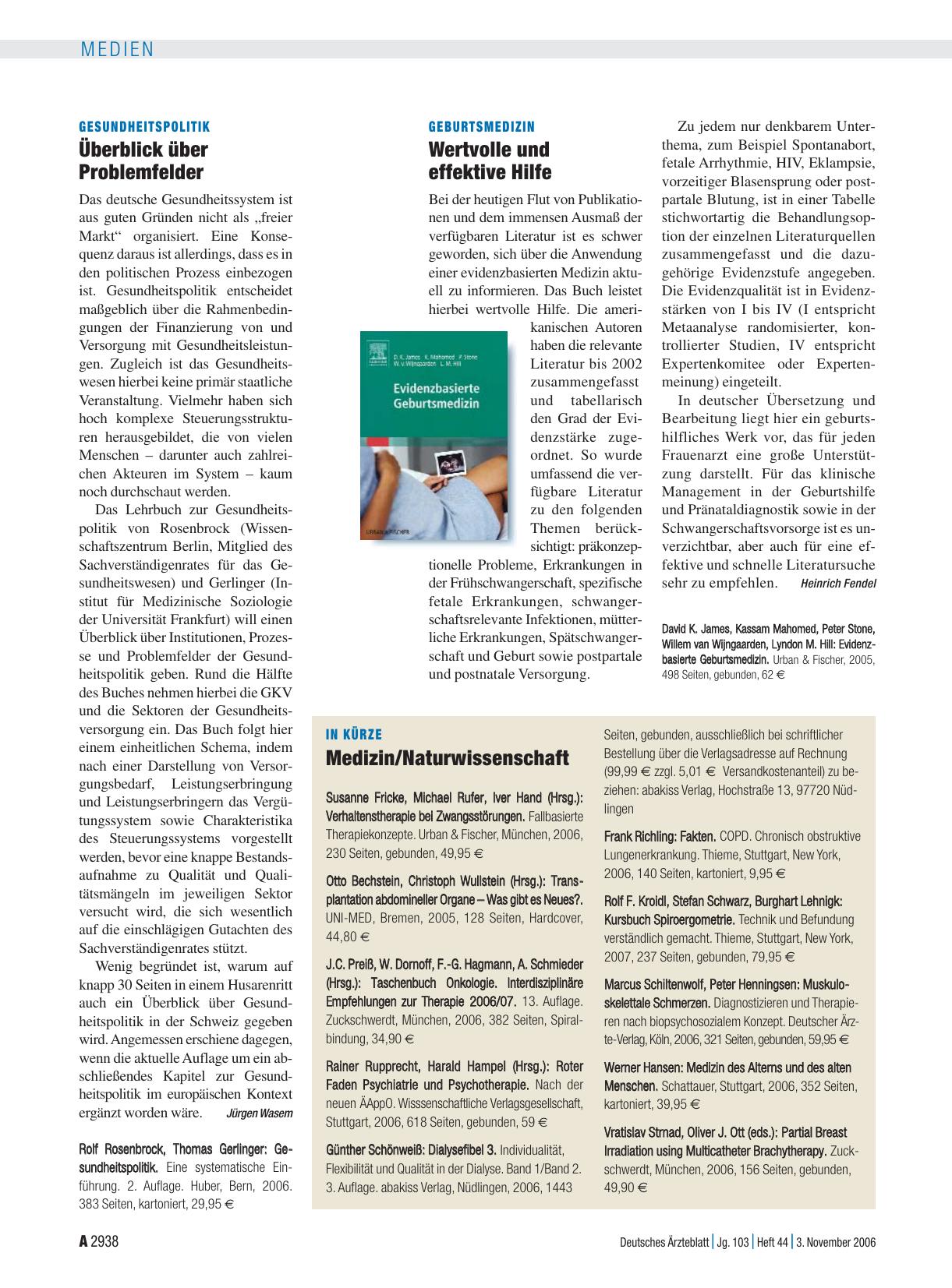 Vorschauseite 1: Evidenzbasierte Geburtsmedizin