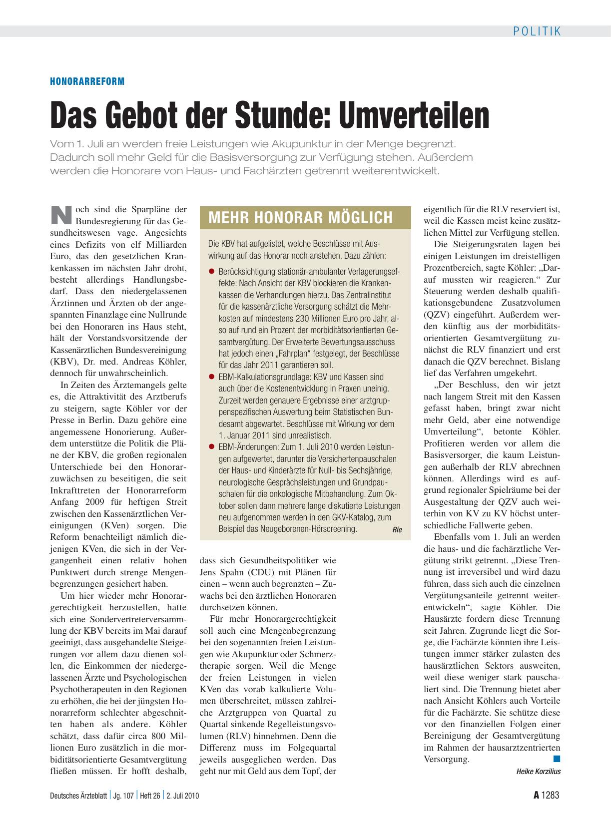 Vorschauseite 1: Mehr Honorar möglich