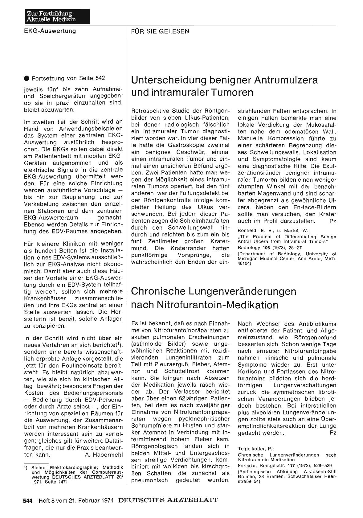 Vorschauseite 1: Unterscheidung benigner Antrumulzera und intramuraler Tumoren