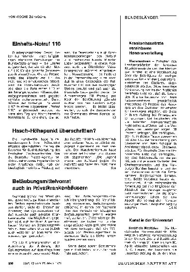 Vorschauseite 1: Krankenhausärzte vereinbaren Honorarverteilung