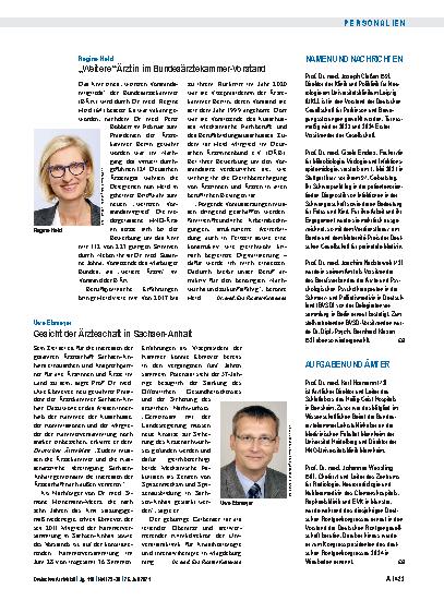 Vorschauseite 1: Namen und Nachrichten