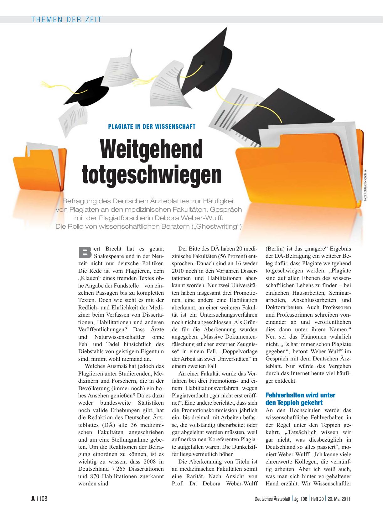 Vorschauseite 1: Plagiate in der Wissenschaft: Weitgehend totgeschwiegen