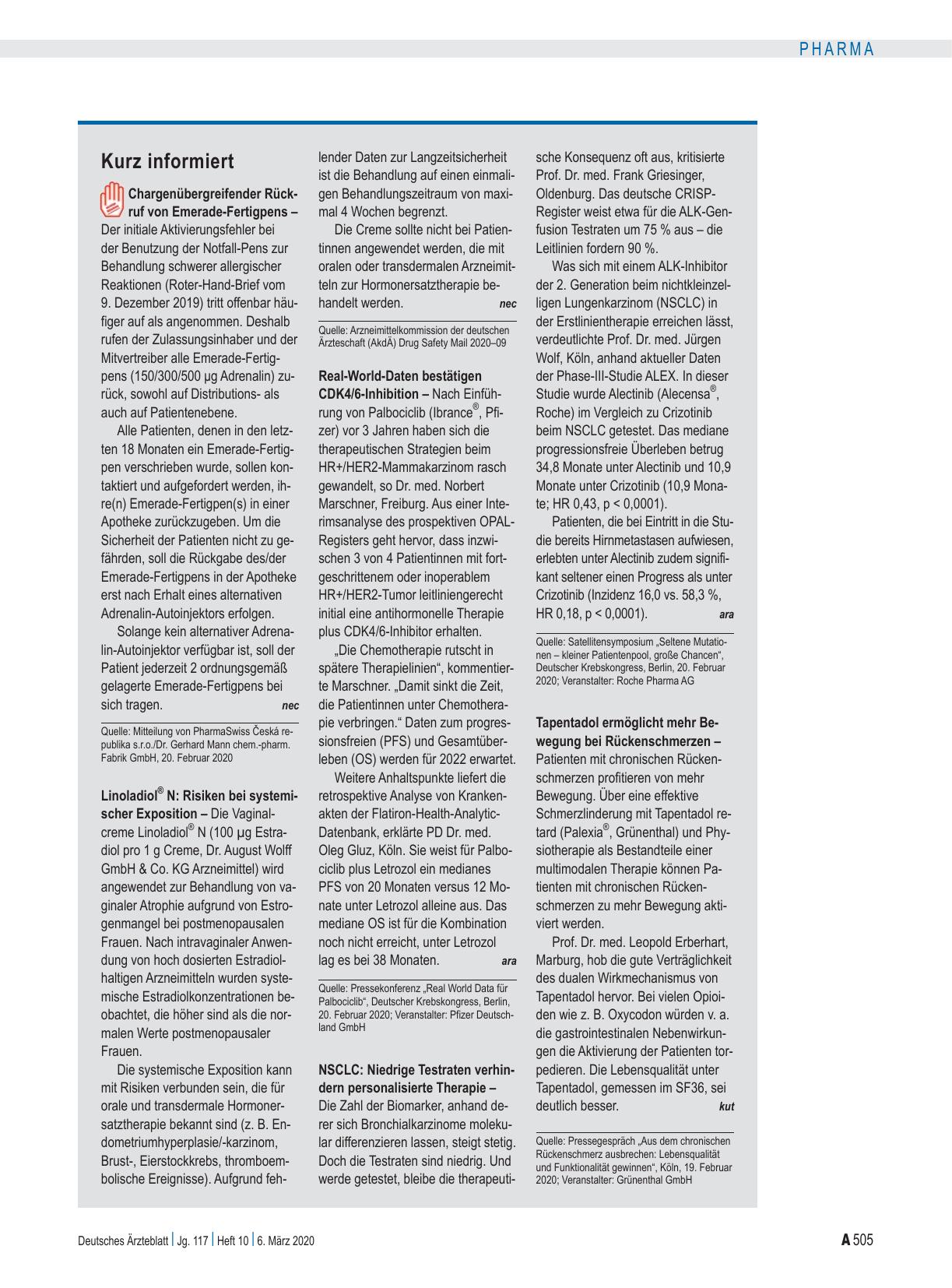 Vorschauseite 1: Kurz informiert