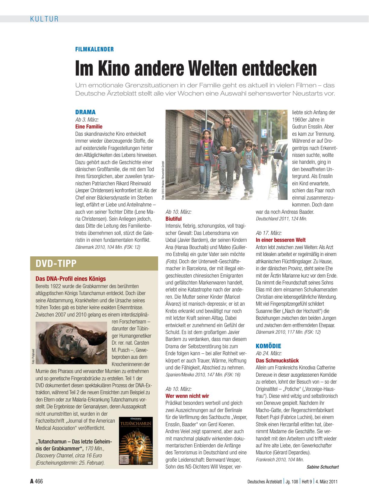 Vorschauseite 1: Filmkalender: Im Kino andere Welten entdecken