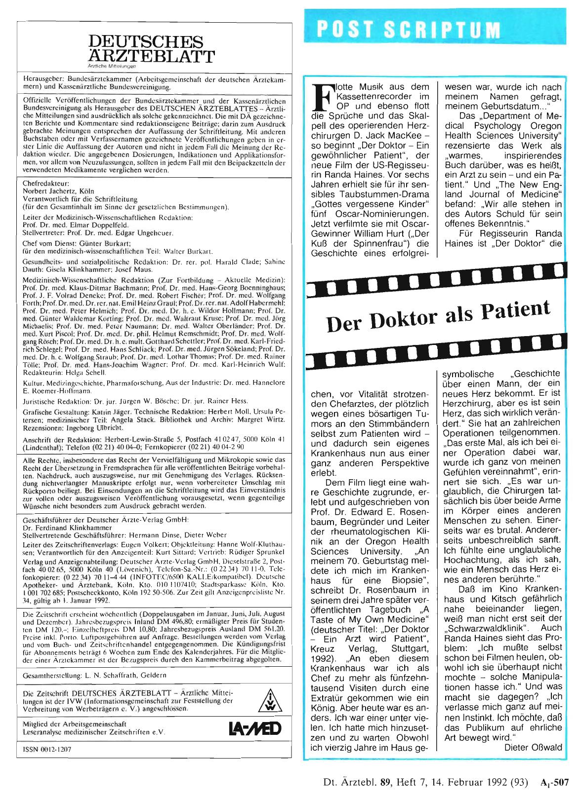 Vorschauseite 1: Der Doktor als Patient
