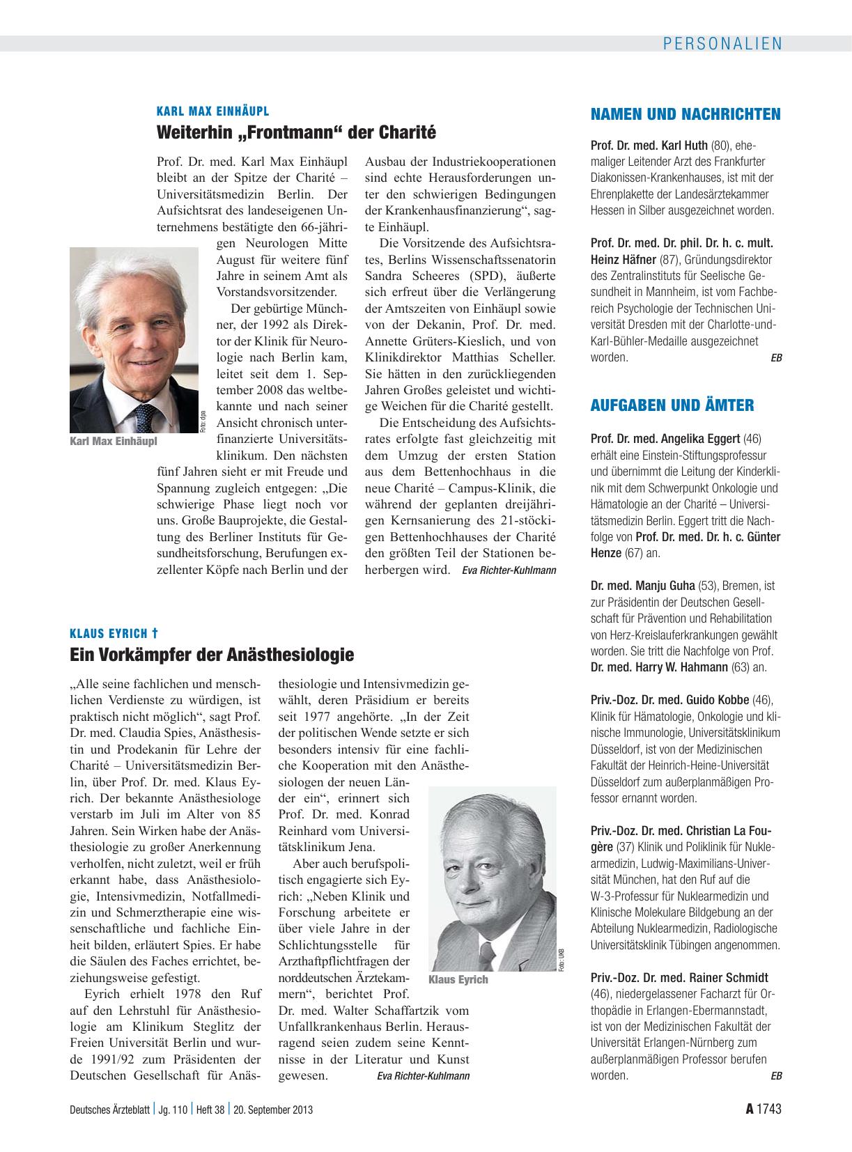 Vorschauseite 1: Namen und Nachrichten
