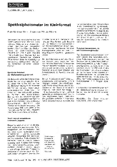 Vorschauseite 1: Spektralphotometer im Kleinformat