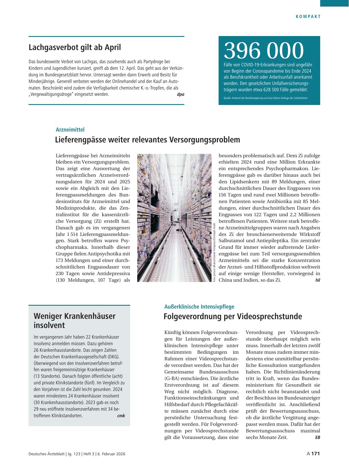 Vorschauseite 1: Außerklinische Intensivpflege: Folgeverordnung per Videosprechstunde