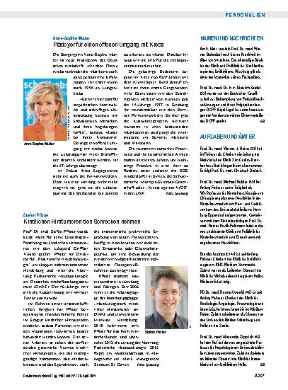 Vorschauseite 1: Namen und Nachrichten