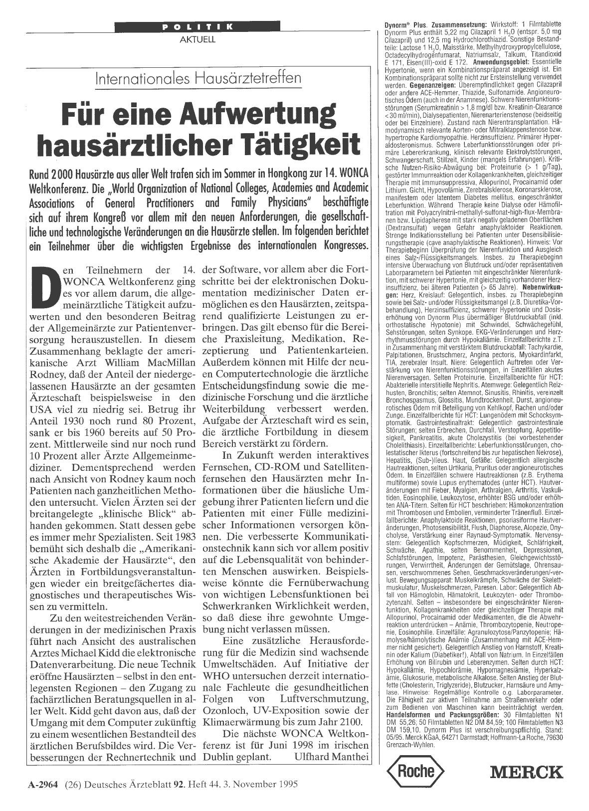 Vorschauseite 1: Internationales Hausärztetreffen: Für eine Aufwertung hausärztlicher Tätigkeit