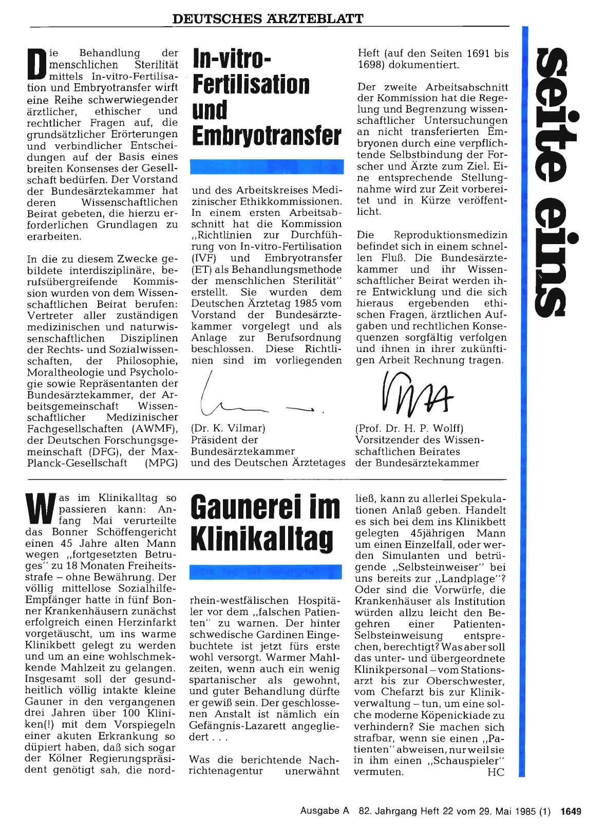 Vorschauseite 1: Gaunerei im Klinikalltag