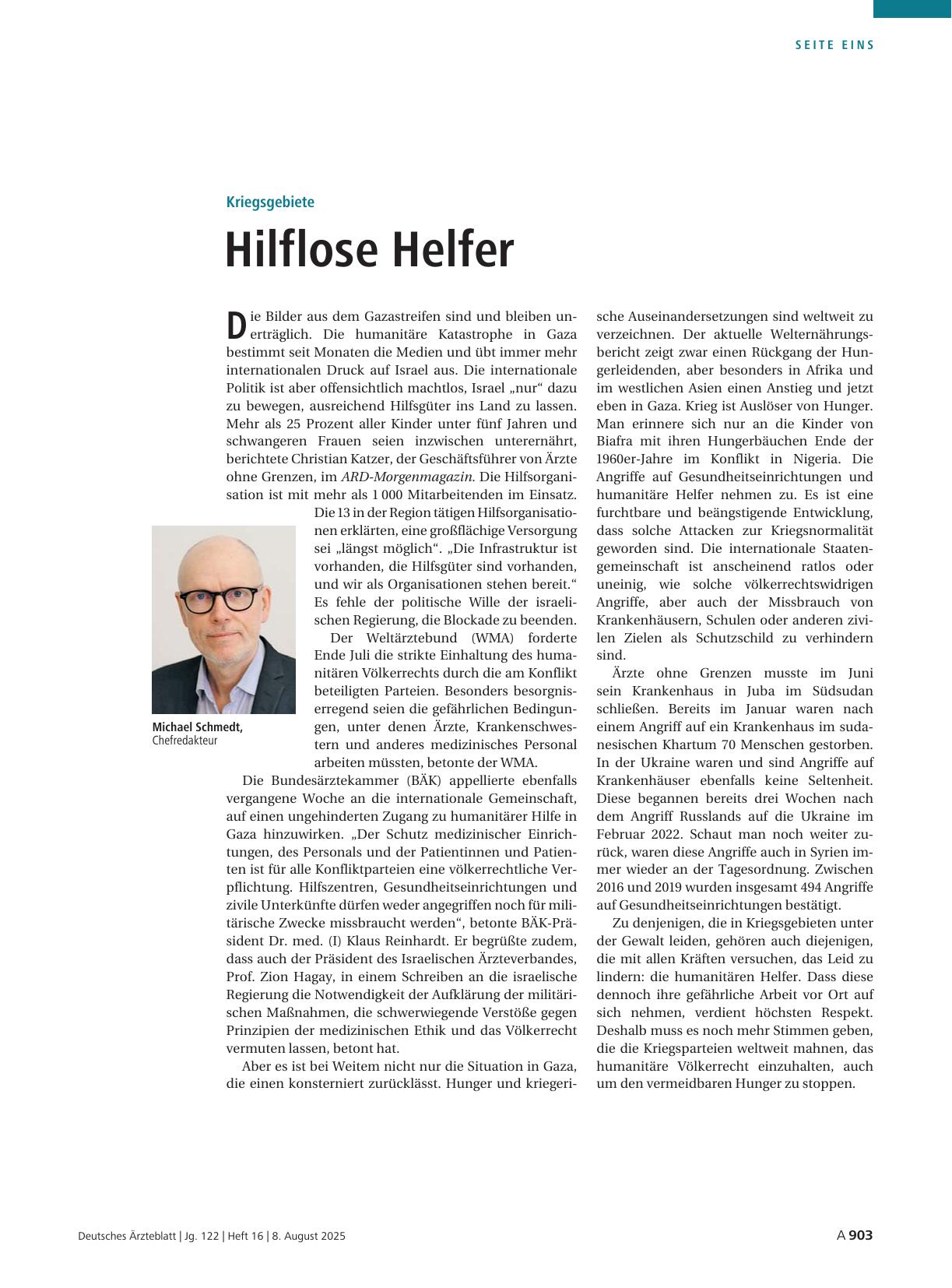 Vorschauseite 1: Kriegsgebiete: Hilflose Helfer