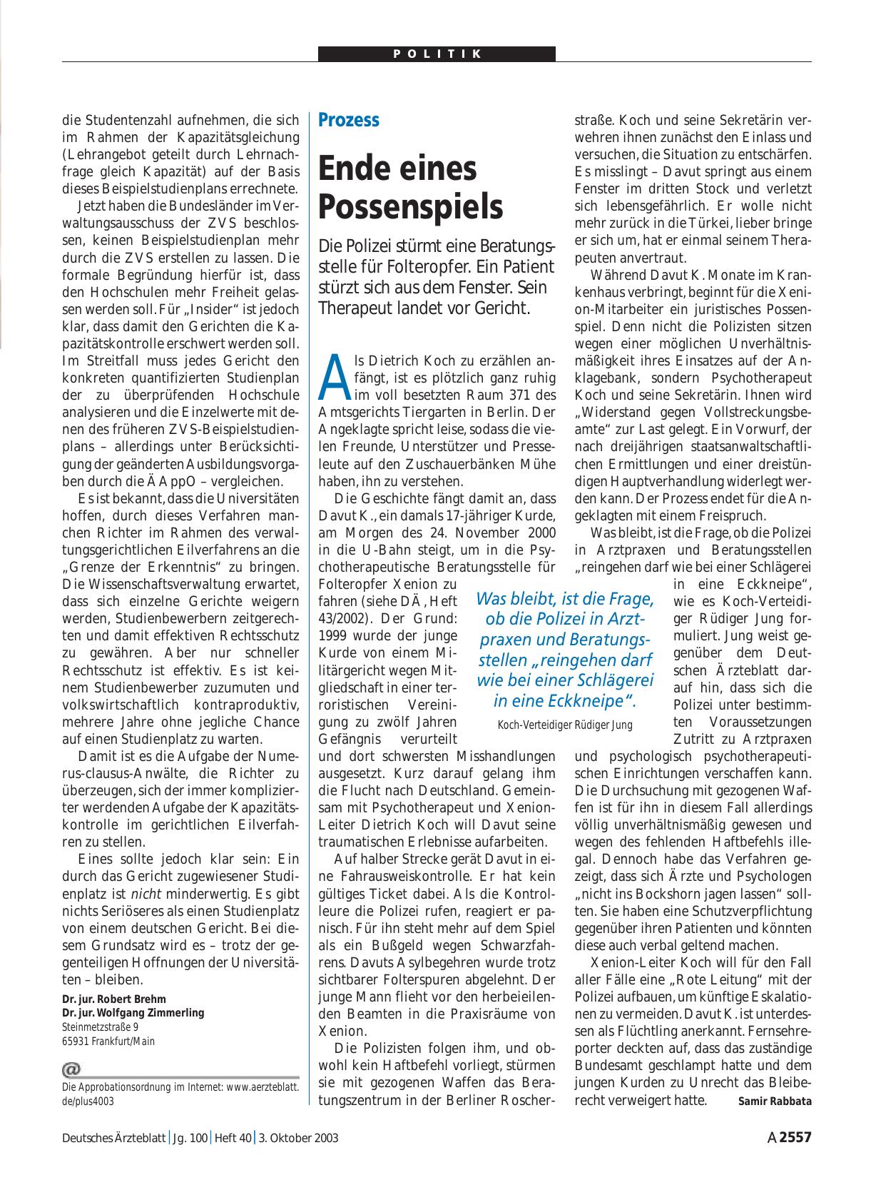 Vorschauseite 1: Prozess: Ende eines Possenspiels