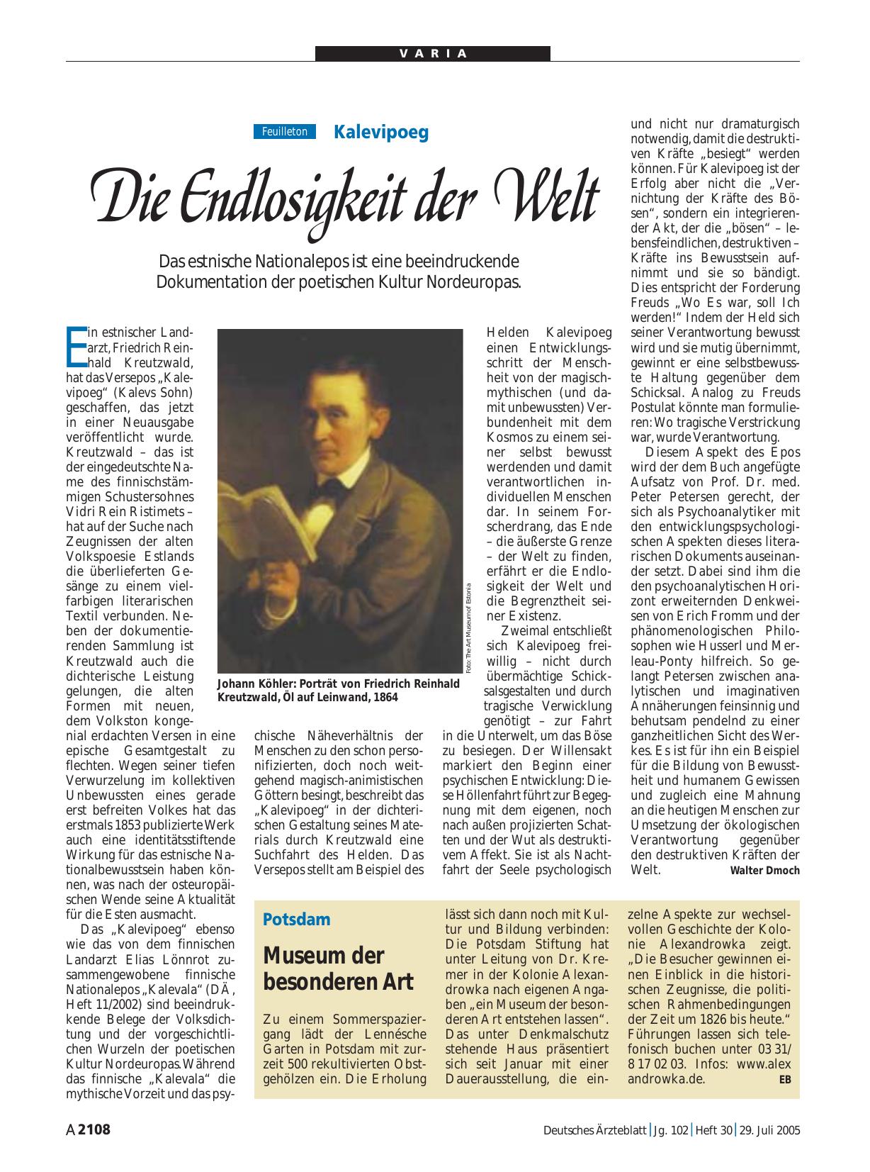 Vorschauseite 1: Kalevipoeg: Die Endlosigkeit der Welt