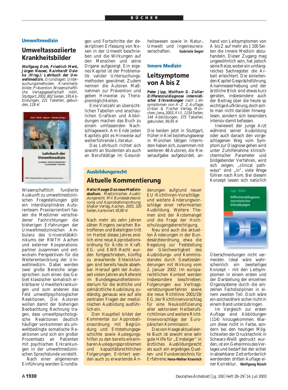 Vorschauseite 1: Differenzialdiagnose internistischer Erkrankungen nach Leitsymptomen von A – Z
