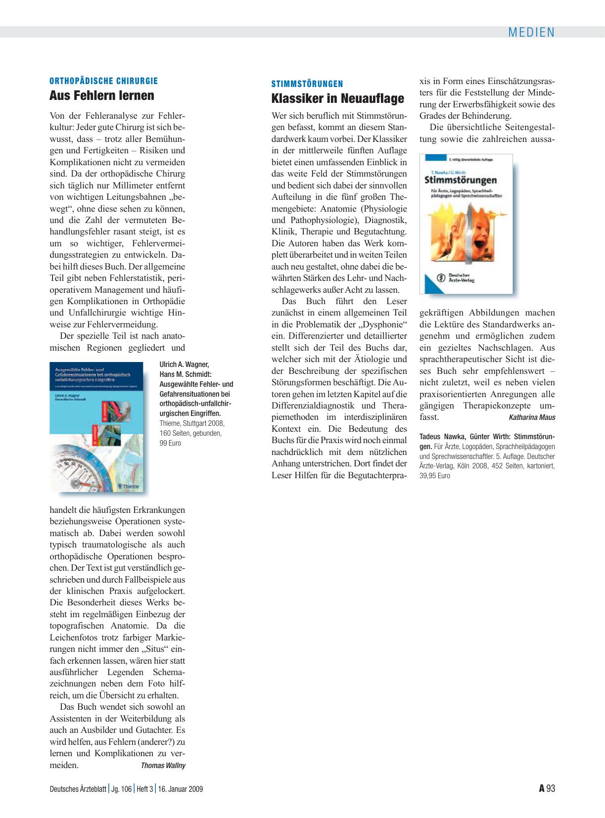 Vorschauseite 1: Orthopädische Chirurgie: Aus Fehlern lernen