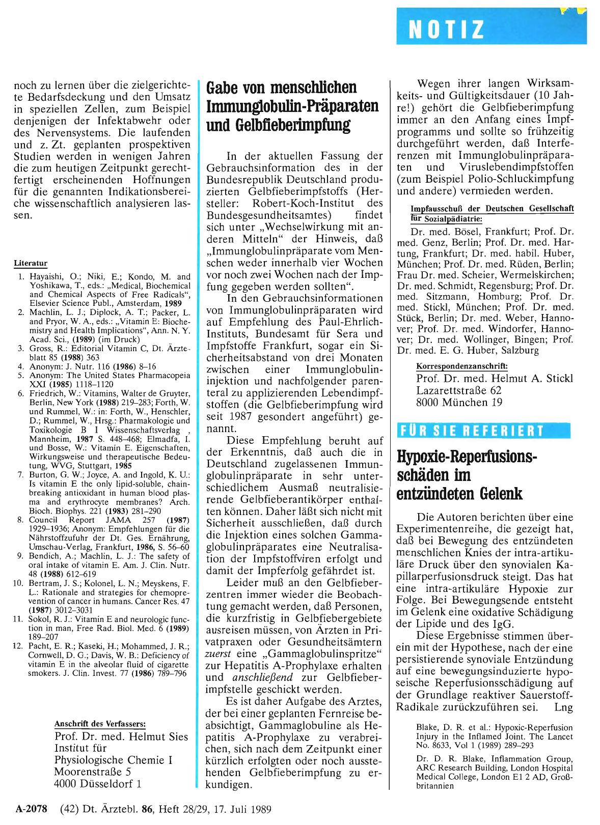 Vorschauseite 1: Hypoxie-Reperfusionsschäden im entzündeten Gelenk