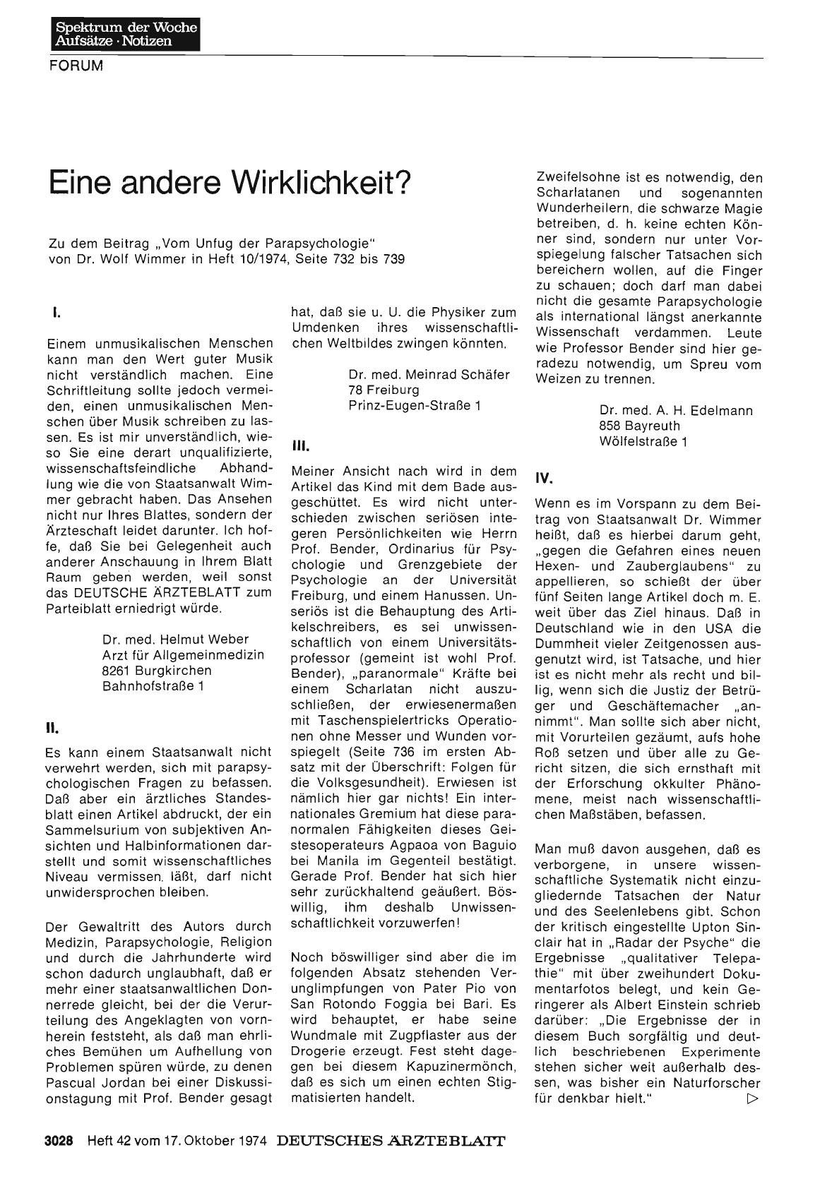 Vorschauseite 1: Eine andere Wirklichkeit? : II.