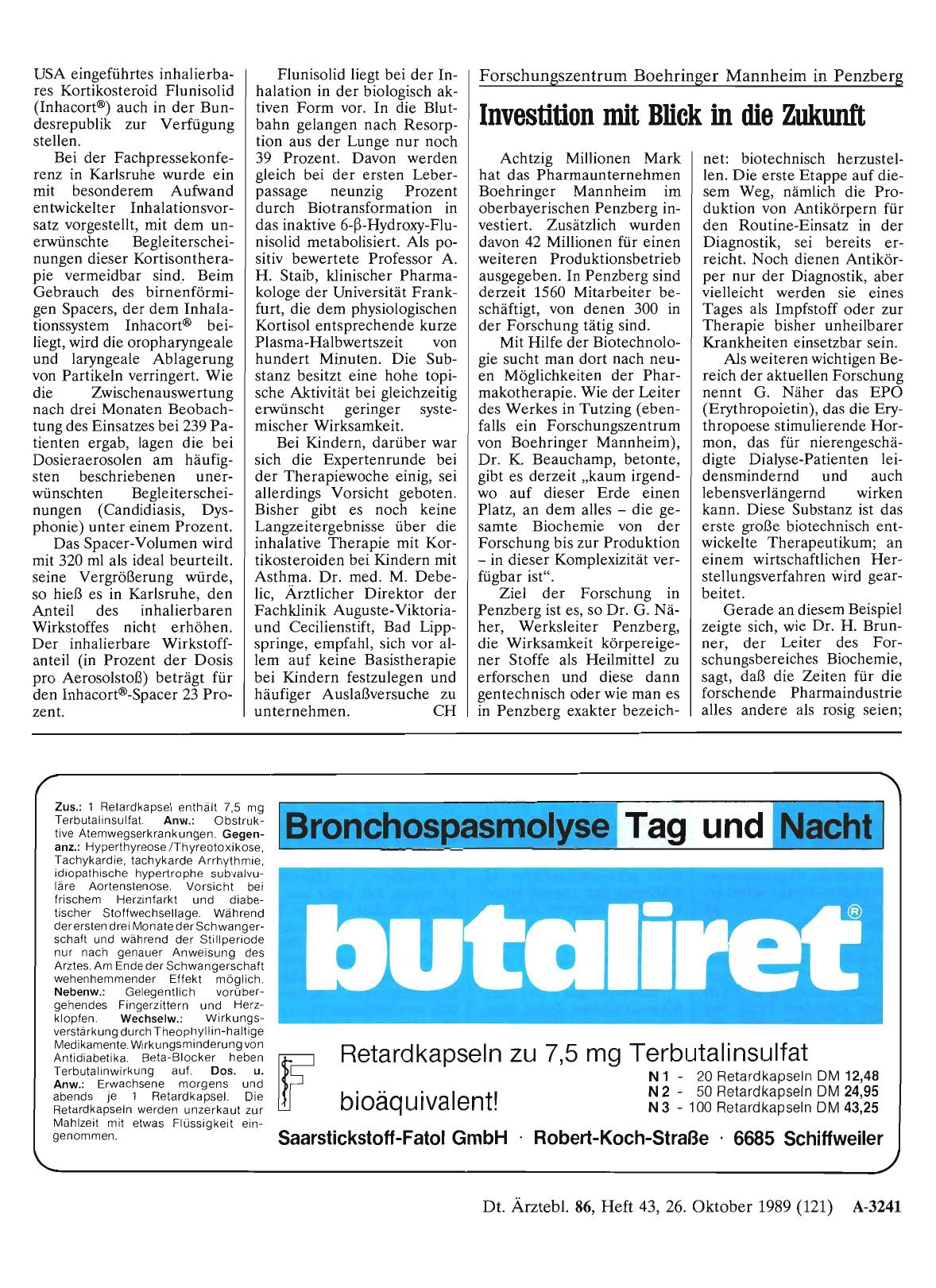 Vorschauseite 1: Forschungszentrum Boehringer Mannheim in Penzberg: Investition mit Blick in die Zukunft