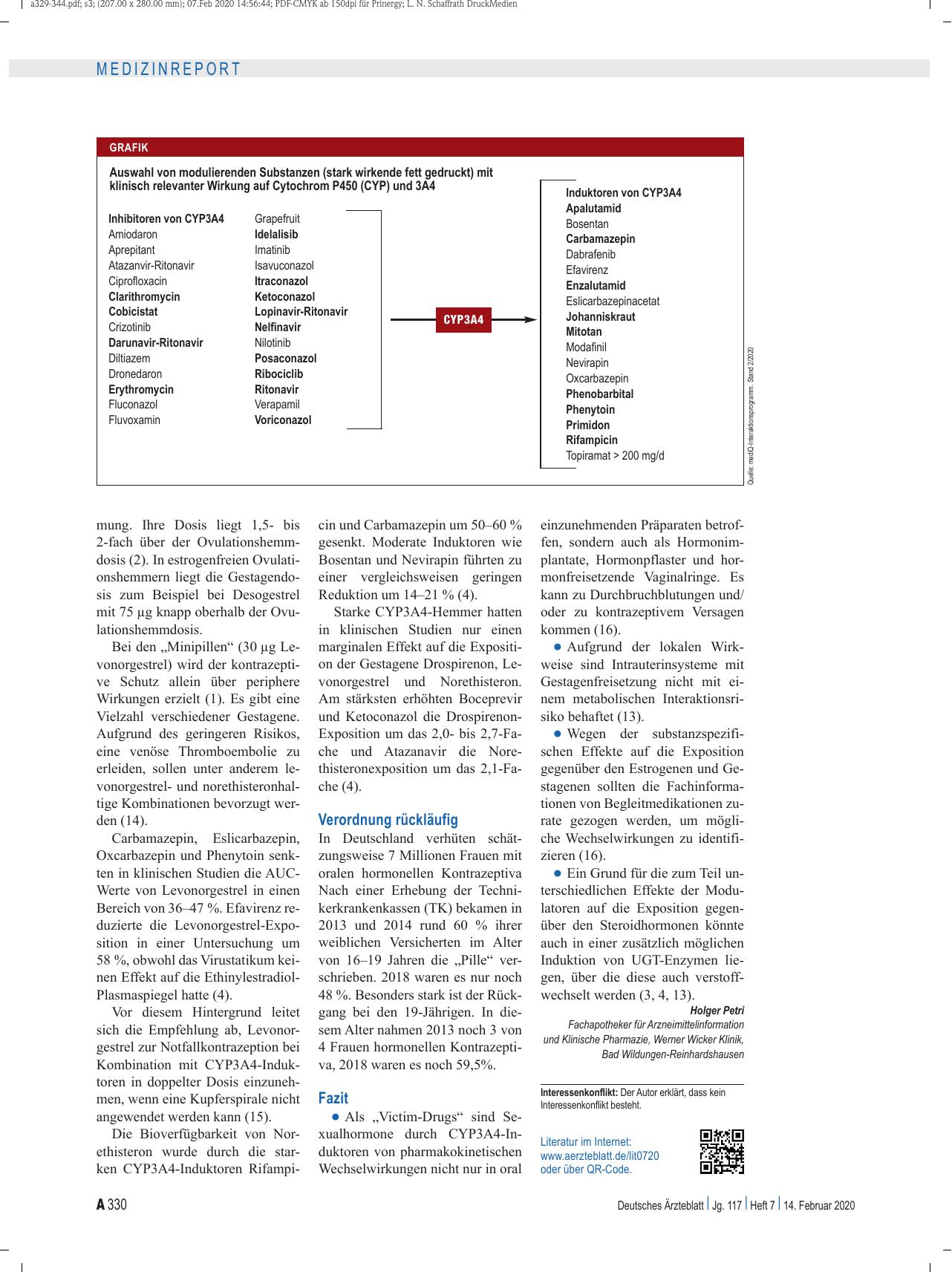 Vorschauseite 3: Arzneimitteltherapiesicherheit: Das Interaktionspotenzial hormoneller Kontrazeptiva