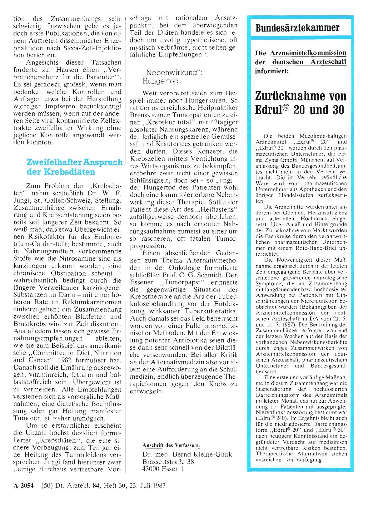 Vorschauseite 1: Zurücknahme von Edrul® 20 und 30