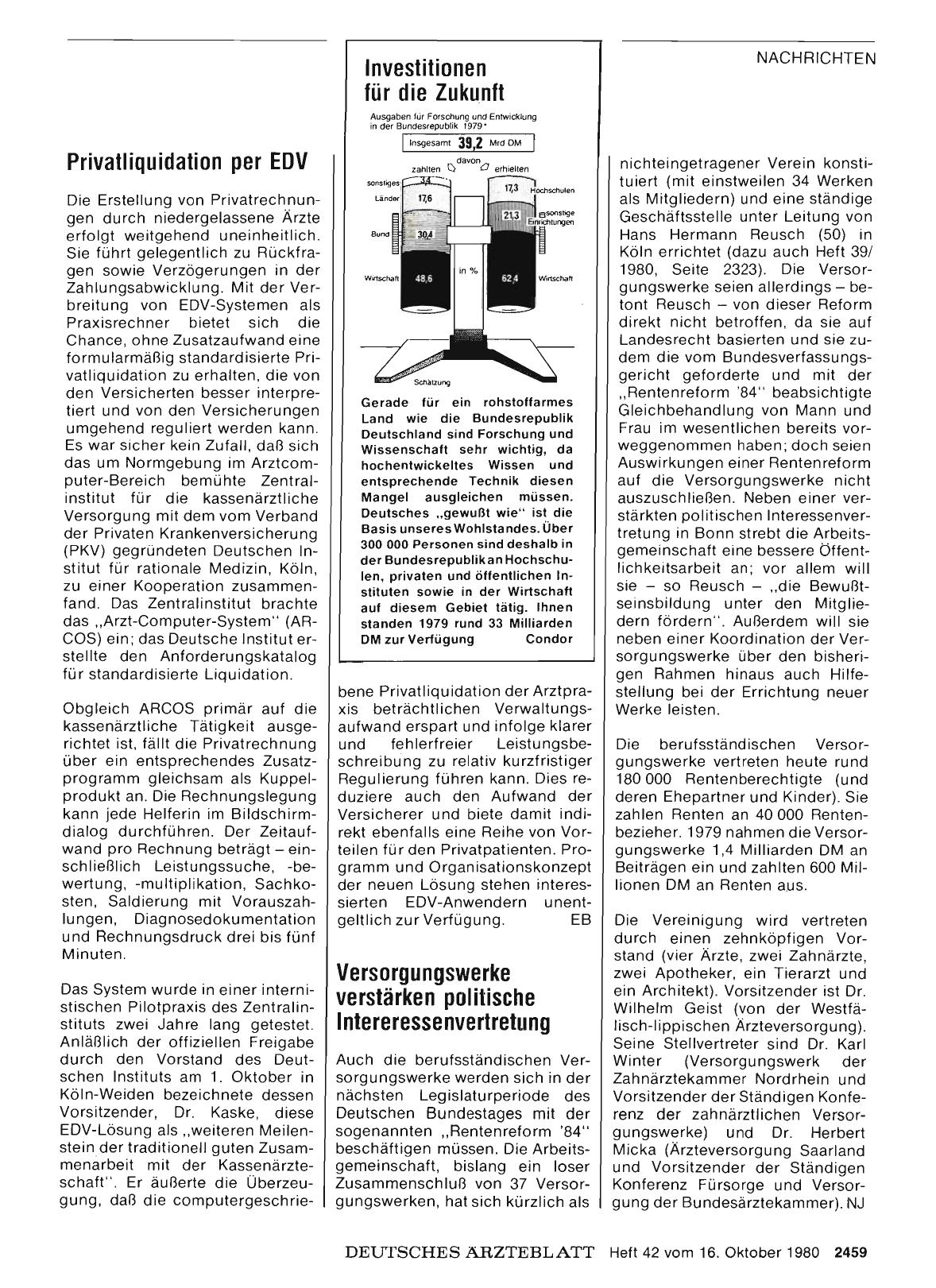 Vorschauseite 1: Versorgungswerke verstärken politische Intereressenvertretung