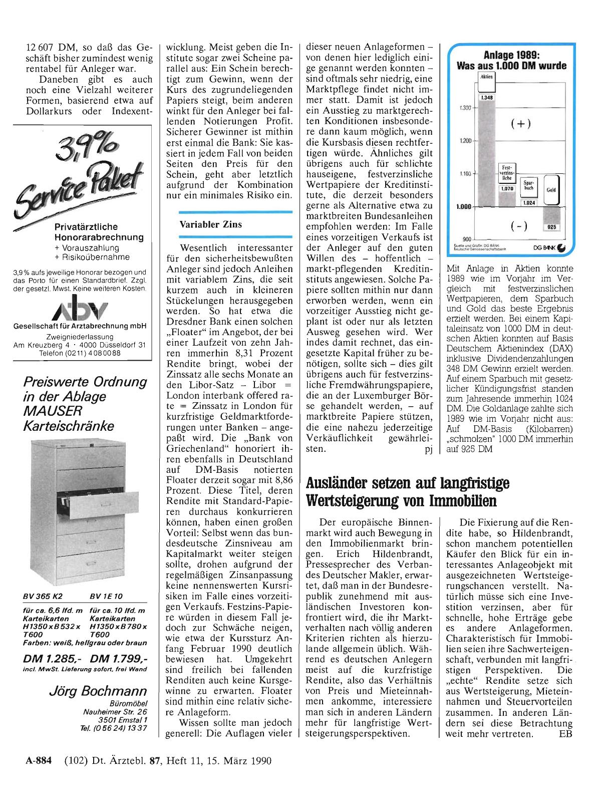 Vorschauseite 1: Anlage 1989: Was aus 1. 000 DM wurde