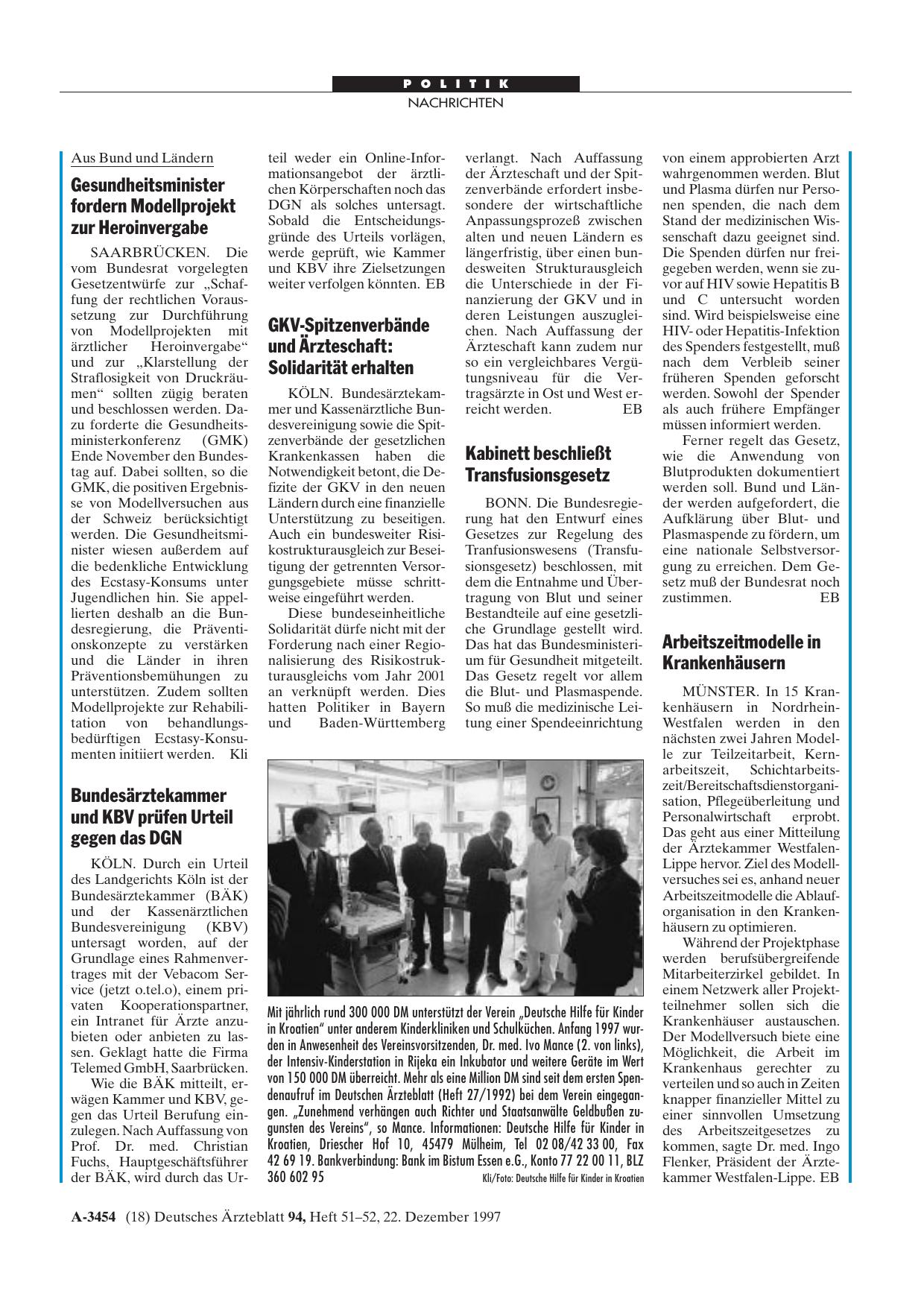 Vorschauseite 1: Bundesärztekammer und KBV prüfen Urteil gegen das DGN