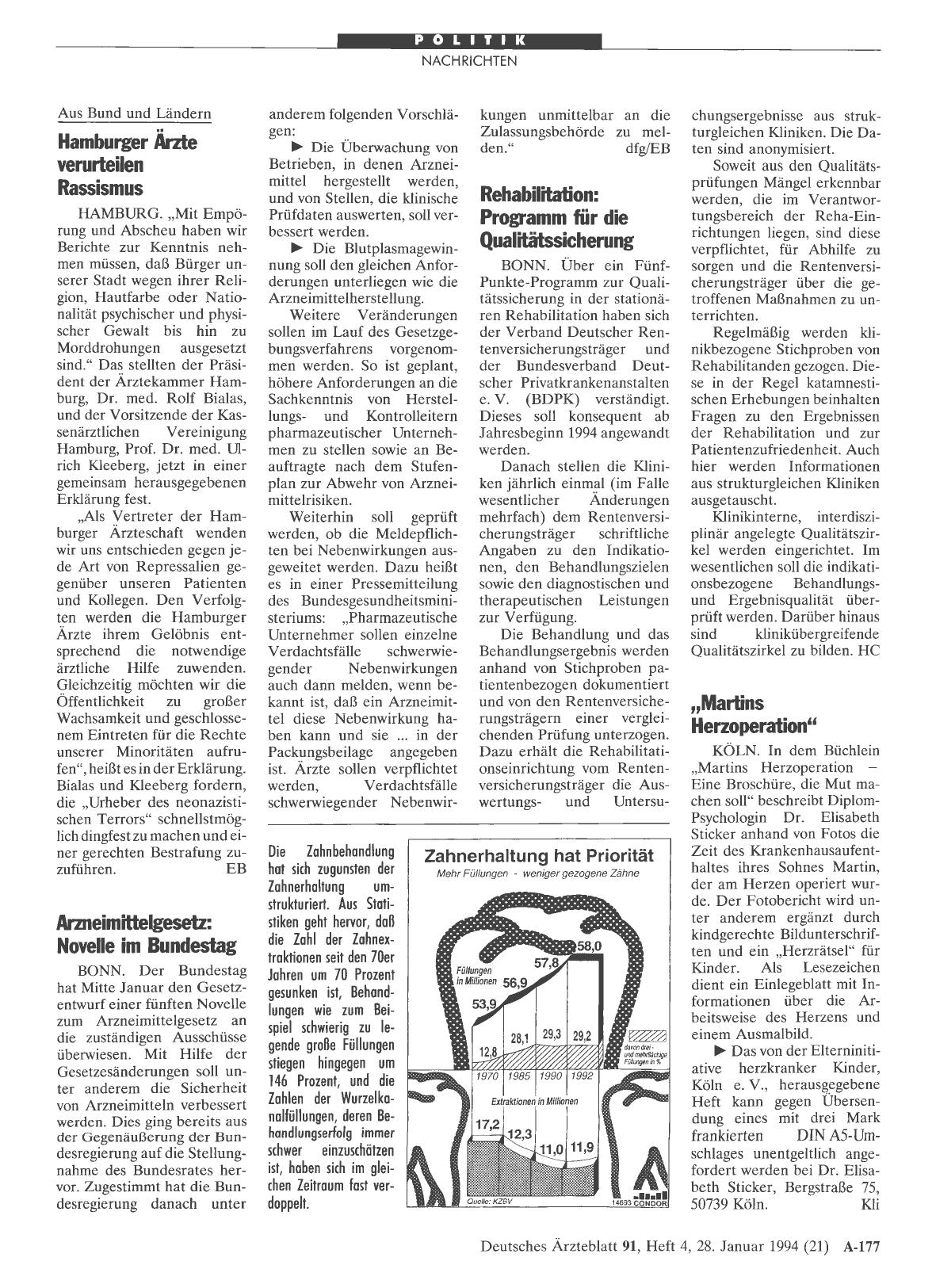 Vorschauseite 1: Armeimittelgesetz: Novelle im Bundestag