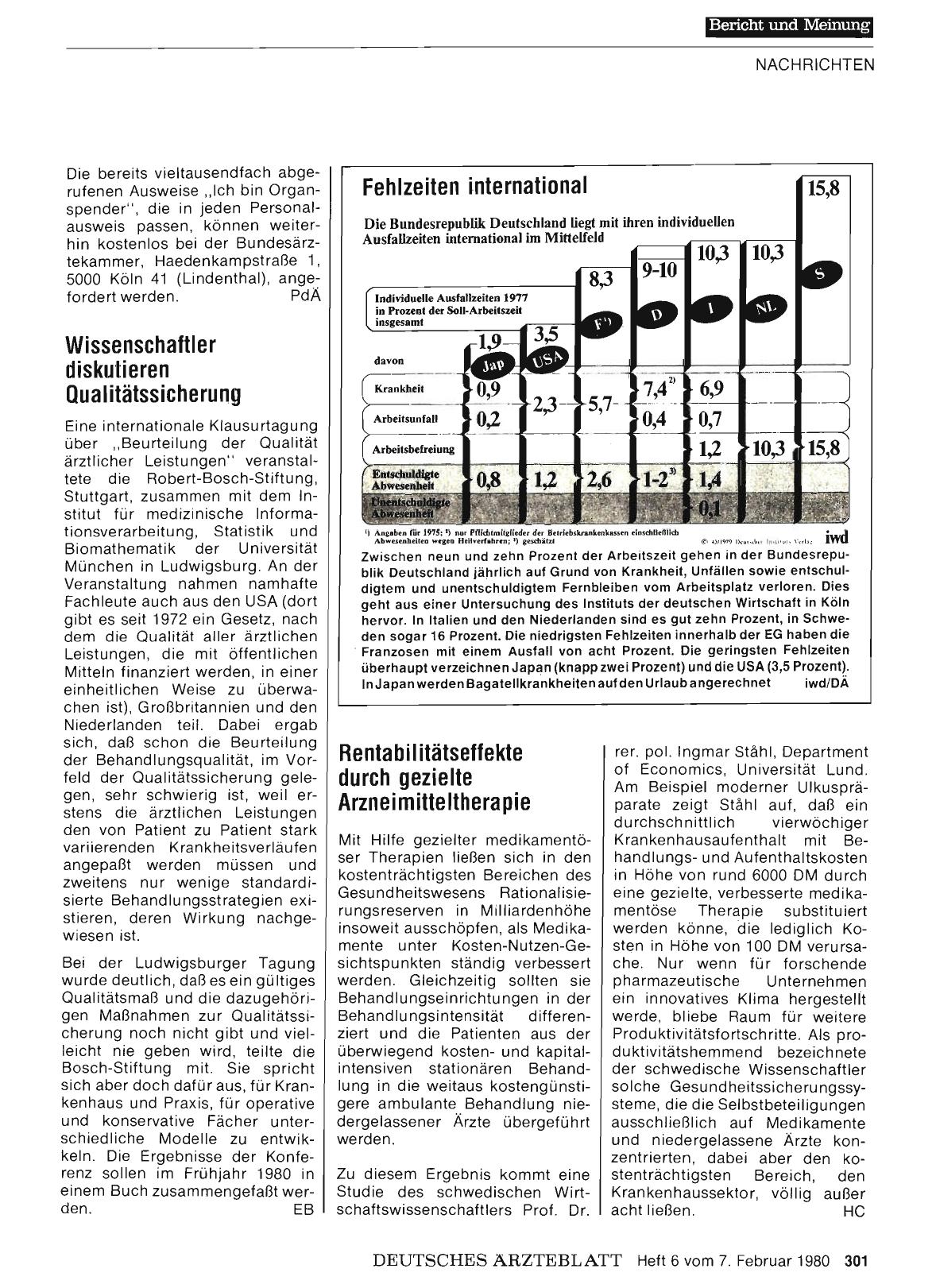 Vorschauseite 1: Wissenschaftler diskutieren Qualitätssicherung