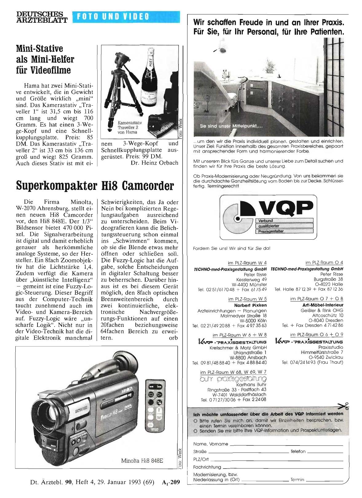 Vorschauseite 1: Mini-Stative als Mini-Helfer für Videofilme