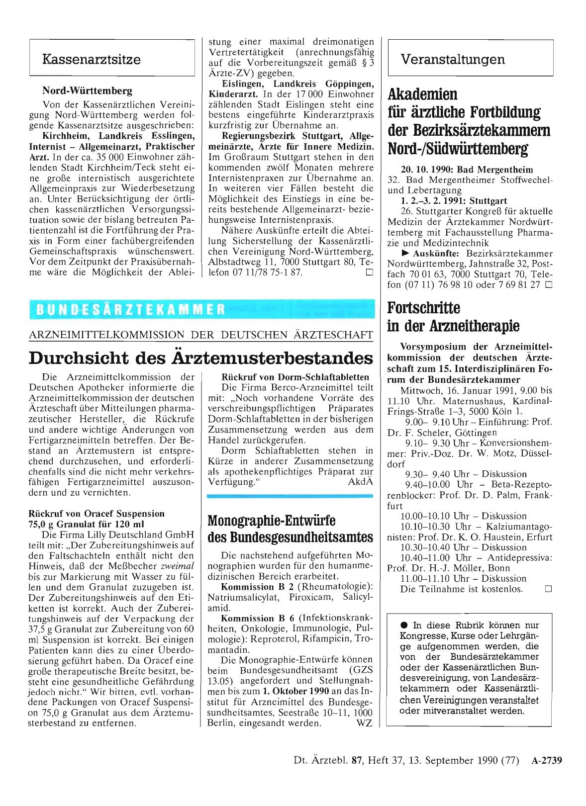 Vorschauseite 1: Veranstaltungen