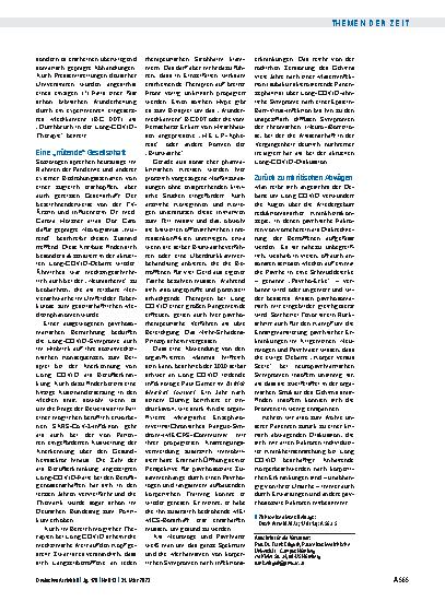 Vorschauseite 3: Long COVID und die Psycho-Ecke: Wiedergeburt eines reduktionistischen Krankheitsverständnisses