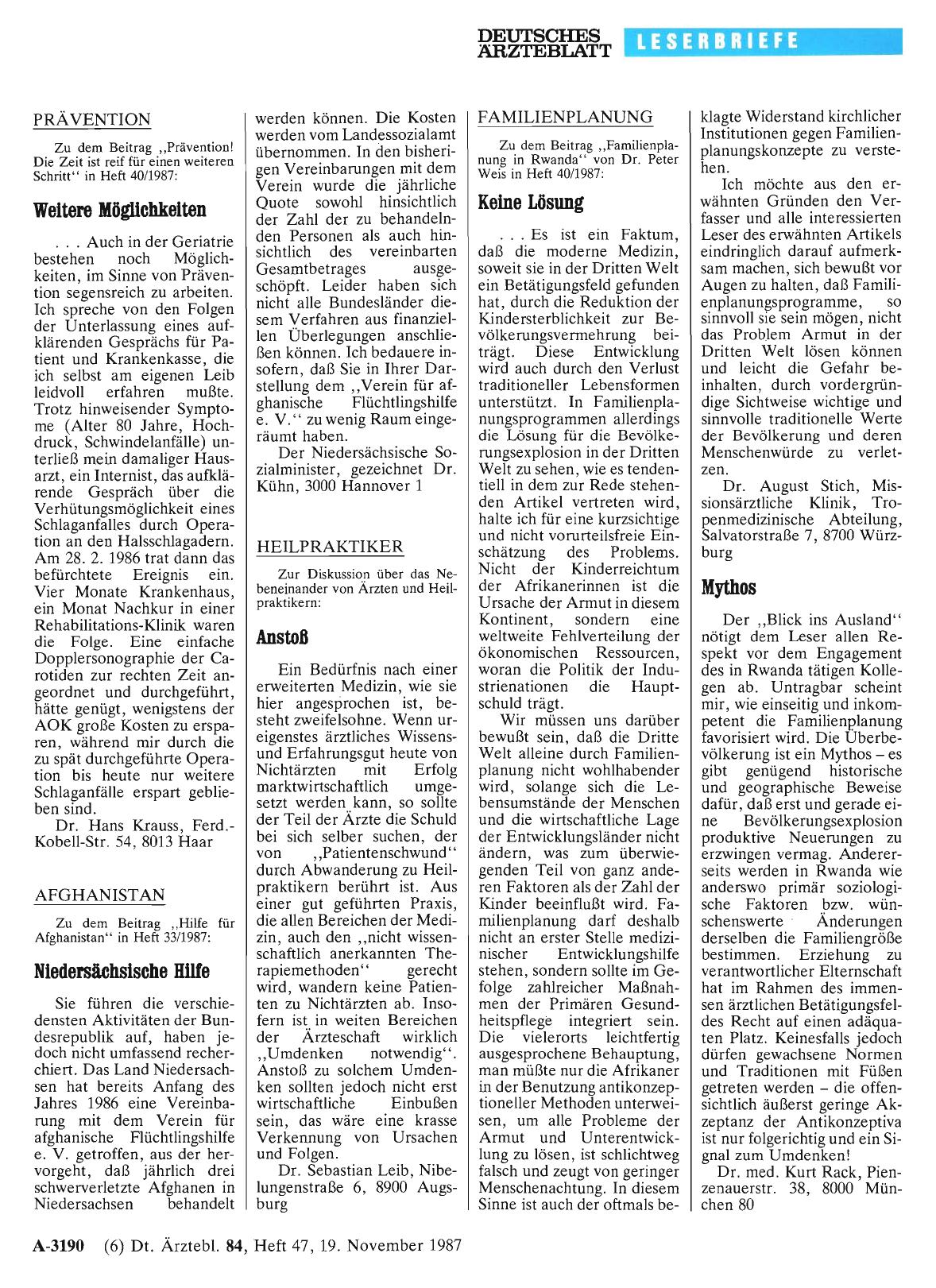 Vorschauseite 1: FAMILIENPLANUNG: Keine Lösung