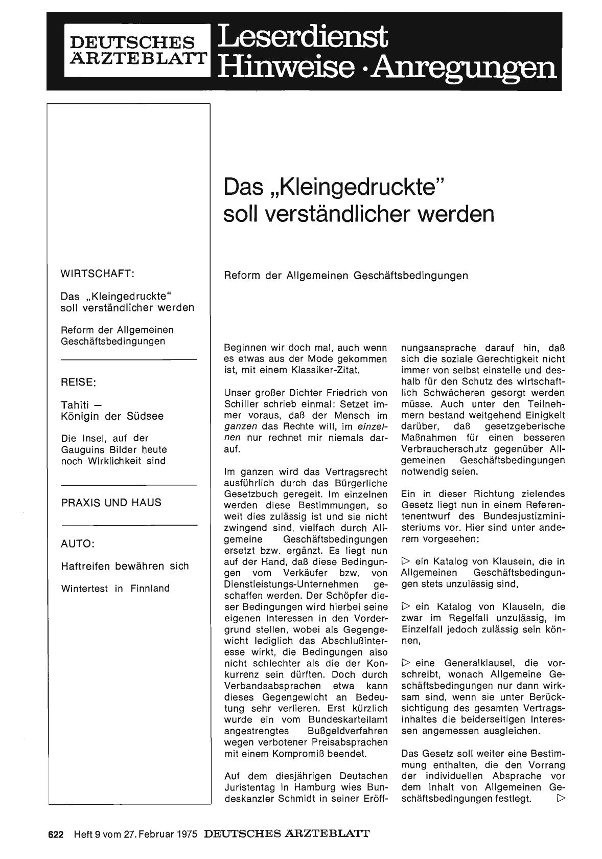 Vorschauseite 1: Das „Kleingedruckte“ soll verständlicher werden