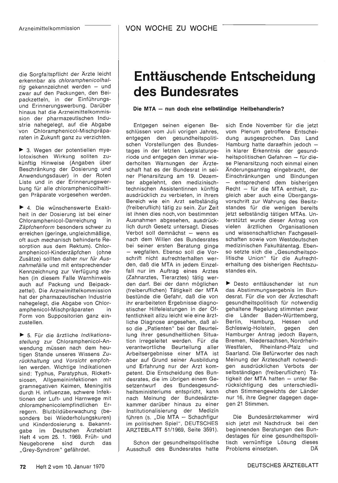 Vorschauseite 1: Enttäuschende Entscheidung des Bundesrates