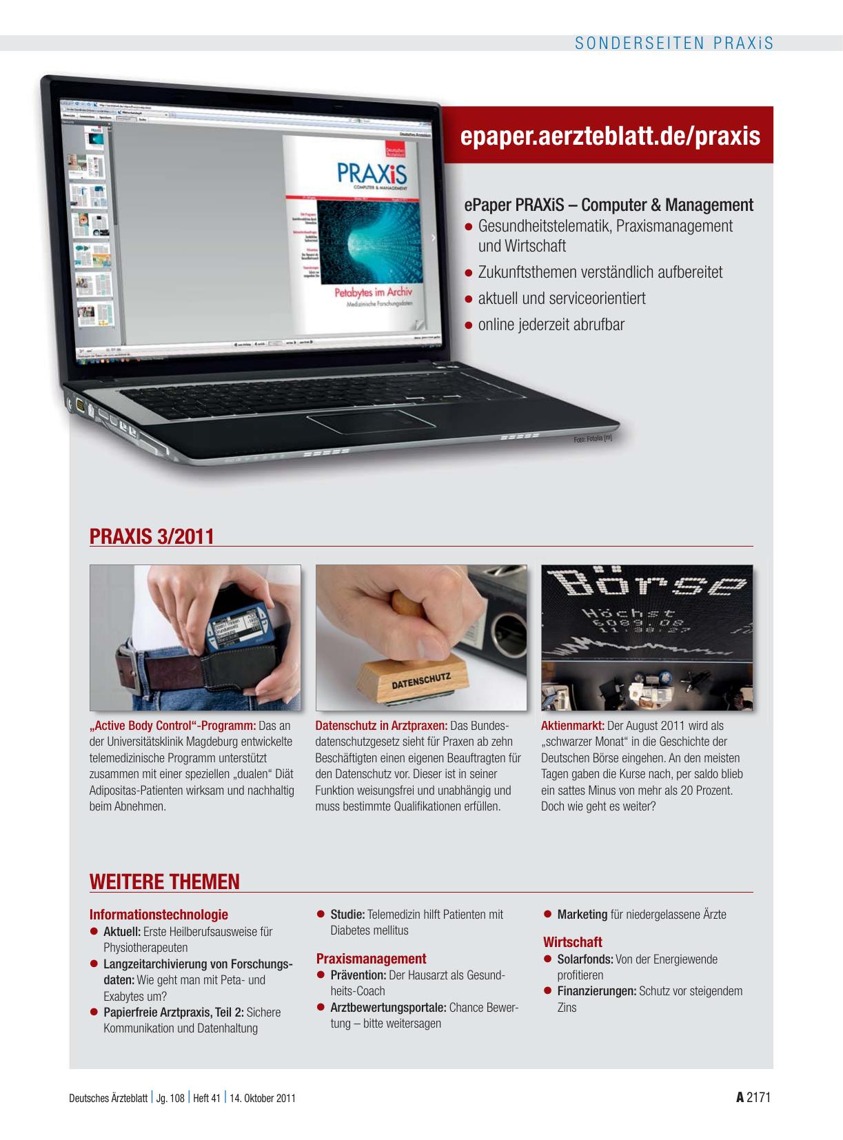 Vorschauseite 1: ePaper PRAXiS – Computer & Management